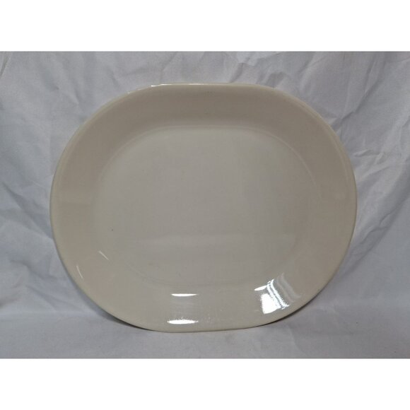 Vtg Corelle SERVING PLATTER, Sandstone Beige 10"x 12.25 OVAL Oblong Plate, - Picture 1 of 5
